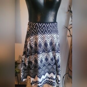 Faith And Joy Black And White Patterned Skirt S
